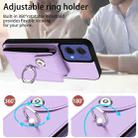 For Motorola Moto G85 / S50 Neo 5G Organ Card Bag Ring Holder Phone Case(Purple) - 3