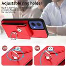For Motorola Moto G85 / S50 Neo 5G Organ Card Bag Ring Holder Phone Case(Red) - 3