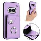 For Nothing Phone 2a Organ Card Bag Ring Holder Phone Case(Purple) - 2