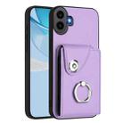 For Nothing CMF Phone 1 Organ Card Bag Ring Holder Phone Case(Purple) - 1