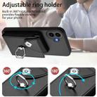 For Nothing CMF Phone 1 Organ Card Bag Ring Holder Phone Case(Black) - 3