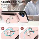 For Nothing CMF Phone 1 Organ Card Bag Ring Holder Phone Case(Pink) - 3