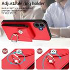 For Nothing CMF Phone 1 Organ Card Bag Ring Holder Phone Case(Red) - 3