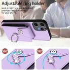 For Nothing CMF Phone 2 Pro Organ Card Bag Ring Holder Phone Case(Purple) - 3