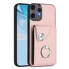 For Nothing CMF Phone 2 Pro Organ Card Bag Ring Holder Phone Case(Pink) - 1