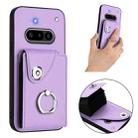 For Nothing Phone 3a Organ Card Bag Ring Holder Phone Case(Purple) - 2