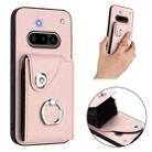 For Nothing Phone 3a Organ Card Bag Ring Holder Phone Case(Pink) - 2