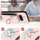 For Nothing Phone 3a Organ Card Bag Ring Holder Phone Case(Pink) - 3