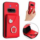 For Nothing Phone 3a Organ Card Bag Ring Holder Phone Case(Red) - 2