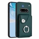 For Nothing Phone 3a Organ Card Bag Ring Holder Phone Case(Green) - 1