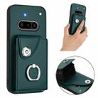 For Nothing Phone 3a Organ Card Bag Ring Holder Phone Case(Green) - 2