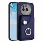 For Nothing Phone 3a Pro Organ Card Bag Ring Holder Phone Case(Blue) - 1