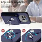 For Nothing Phone 3a Pro Organ Card Bag Ring Holder Phone Case(Blue) - 3