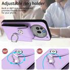 For Nothing Phone 3a Pro Organ Card Bag Ring Holder Phone Case(Purple) - 3