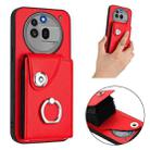 For Nothing Phone 3a Pro Organ Card Bag Ring Holder Phone Case(Red) - 2
