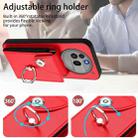 For Nothing Phone 3a Pro Organ Card Bag Ring Holder Phone Case(Red) - 3