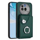 For Nothing Phone 3a Pro Organ Card Bag Ring Holder Phone Case(Green) - 1