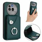 For Nothing Phone 3a Pro Organ Card Bag Ring Holder Phone Case(Green) - 2