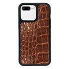 For iPhone 7 Plus / 8 Plus Exclusive Design Style PC Full Coverage Pattern Phone Case(Brown Crocodile Texture) - 1