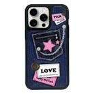 For iPhone 15 Pro Max Exclusive Design Style PC Full Coverage Pattern Phone Case(Pocket) - 1