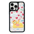 For iPhone 15 Pro Exclusive Design Style PC Full Coverage Pattern Phone Case(Yellow Bear) - 1