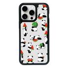 For iPhone 15 Pro Exclusive Design Style PC Full Coverage Pattern Phone Case(Watermelon Panda) - 1