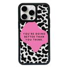 For iPhone 15 Pro Exclusive Design Style PC Full Coverage Pattern Phone Case(Black Block) - 1