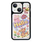 For iPhone 15 Plus Exclusive Design Style PC Full Coverage Pattern Phone Case(HELLO Rabbit) - 1