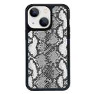 For iPhone 15 Exclusive Design Style PC Full Coverage Pattern Phone Case(Silver Python Texture) - 1