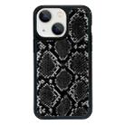 For iPhone 15 Exclusive Design Style PC Full Coverage Pattern Phone Case(Black Python Texture) - 1