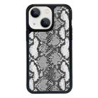 For iPhone 14 Plus Exclusive Design Style PC Full Coverage Pattern Phone Case(Silver Python Texture) - 1