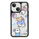 For iPhone 14 Plus Exclusive Design Style PC Full Coverage Pattern Phone Case(Summer Puppy B) - 1