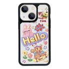 For iPhone 14 Plus Exclusive Design Style PC Full Coverage Pattern Phone Case(HELLO Rabbit) - 1