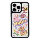 For iPhone 14 Pro Exclusive Design Style PC Full Coverage Pattern Phone Case(HELLO Rabbit) - 1