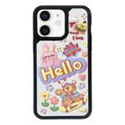 For iPhone 12 Exclusive Design Style PC Full Coverage Pattern Phone Case(HELLO Rabbit) - 1