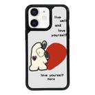 For iPhone 12 Exclusive Design Style PC Full Coverage Pattern Phone Case(Beige Bear) - 1