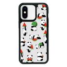 For iPhone X / XS Exclusive Design Style PC Full Coverage Pattern Phone Case(Watermelon Panda) - 1