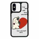 For iPhone X / XS Exclusive Design Style PC Full Coverage Pattern Phone Case(Beige Bear) - 1