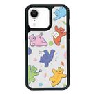 For iPhone XR Exclusive Design Style PC Full Coverage Pattern Phone Case(Candy Bear A) - 1