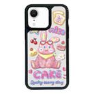 For iPhone XR Exclusive Design Style PC Full Coverage Pattern Phone Case(CAKE Rabbit) - 1