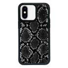 For iPhone XS Max Exclusive Design Style PC Full Coverage Pattern Phone Case(Black Python Texture) - 1