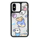 For iPhone XS Max Exclusive Design Style PC Full Coverage Pattern Phone Case(Summer Puppy B) - 1