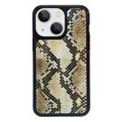 For iPhone 13 mini Exclusive Design Style PC Full Coverage Pattern Phone Case(Gold Python Texture) - 1