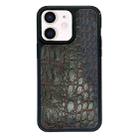 For iPhone 12 mini Exclusive Design Style PC Full Coverage Pattern Phone Case(Green Crocodile Texture) - 1