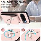 For Google Pixel 10 / 10 Pro Organ Card Bag Ring Holder Phone Case(Pink) - 3
