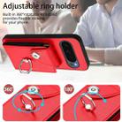 For Google Pixel 10 / 10 Pro Organ Card Bag Ring Holder Phone Case(Red) - 3