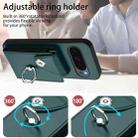 For Google Pixel 10 / 10 Pro Organ Card Bag Ring Holder Phone Case(Green) - 3