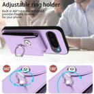 For Google Pixel 10 Pro XL Organ Card Bag Ring Holder Phone Case(Purple) - 3