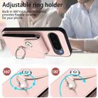 For Google Pixel 10 Pro XL Organ Card Bag Ring Holder Phone Case(Pink) - 3
