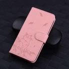 For iPhone 12 mini Cute Cat Embossed Leather Phone Case(Pink) - 2